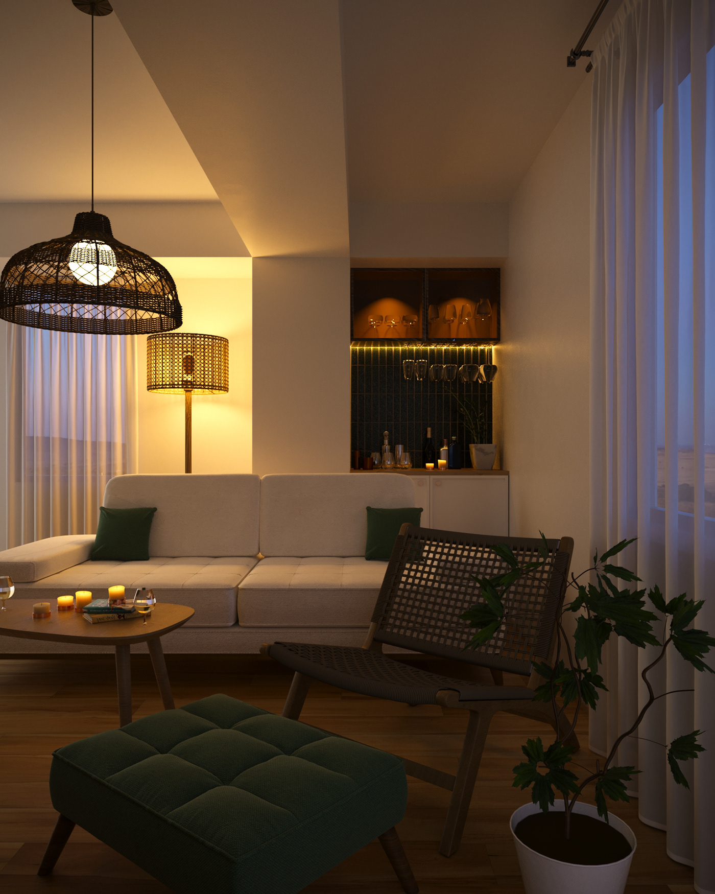 CGI interior design  visualization archviz architecture 3ds max corona Render modern home