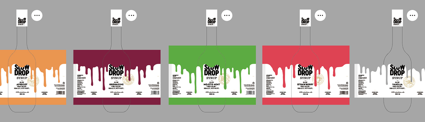 Slow drop 鸡尾酒糖浆包装设计