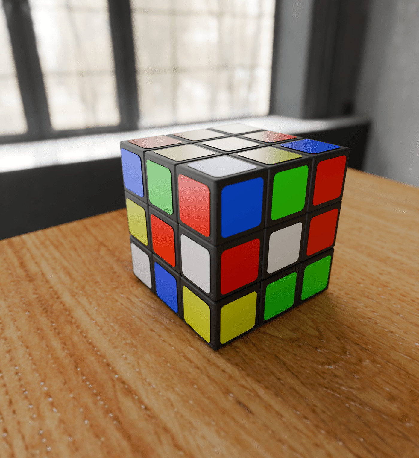 Realistic 3D Rubik's Cube In Blender