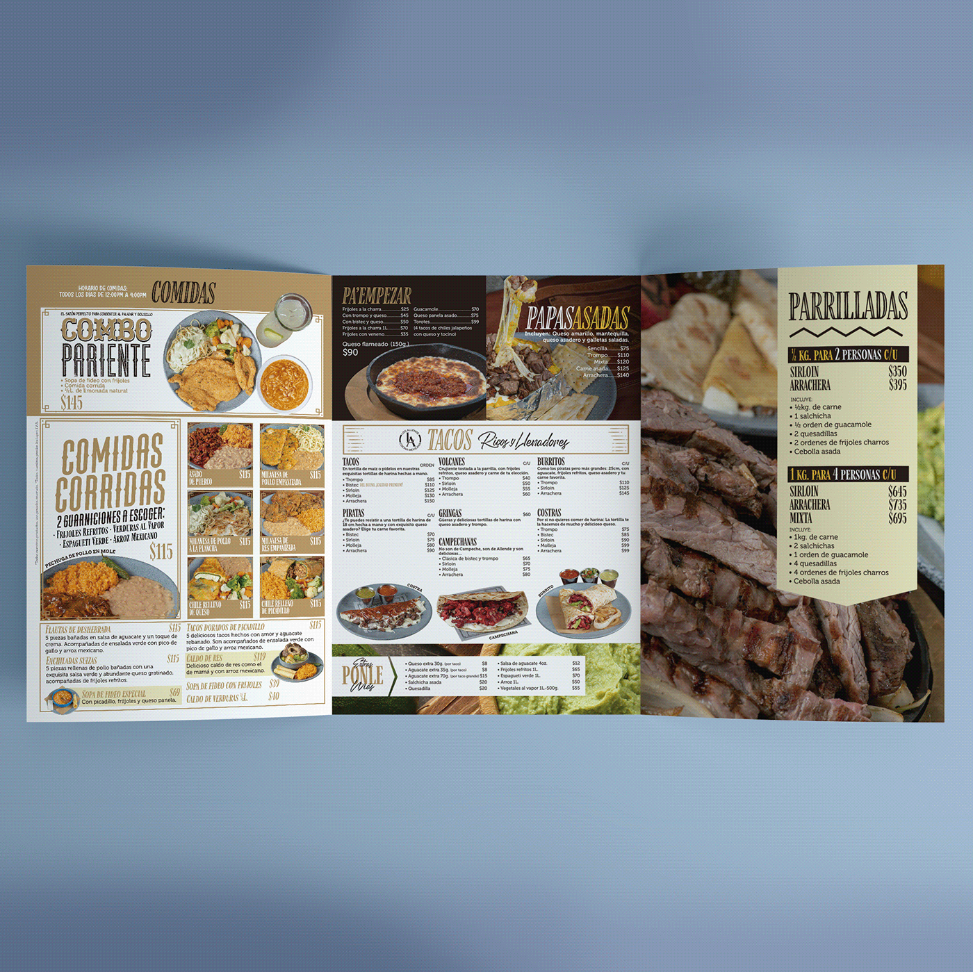 menu design restaurant menu mexicanfood diseño gráfico Food  brand identity Tacos design Graphic Designer