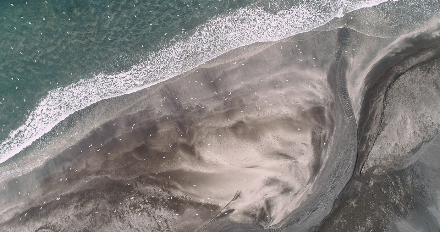 faroe islands Aerial drone faroe iceland north birds above Einem cinematography