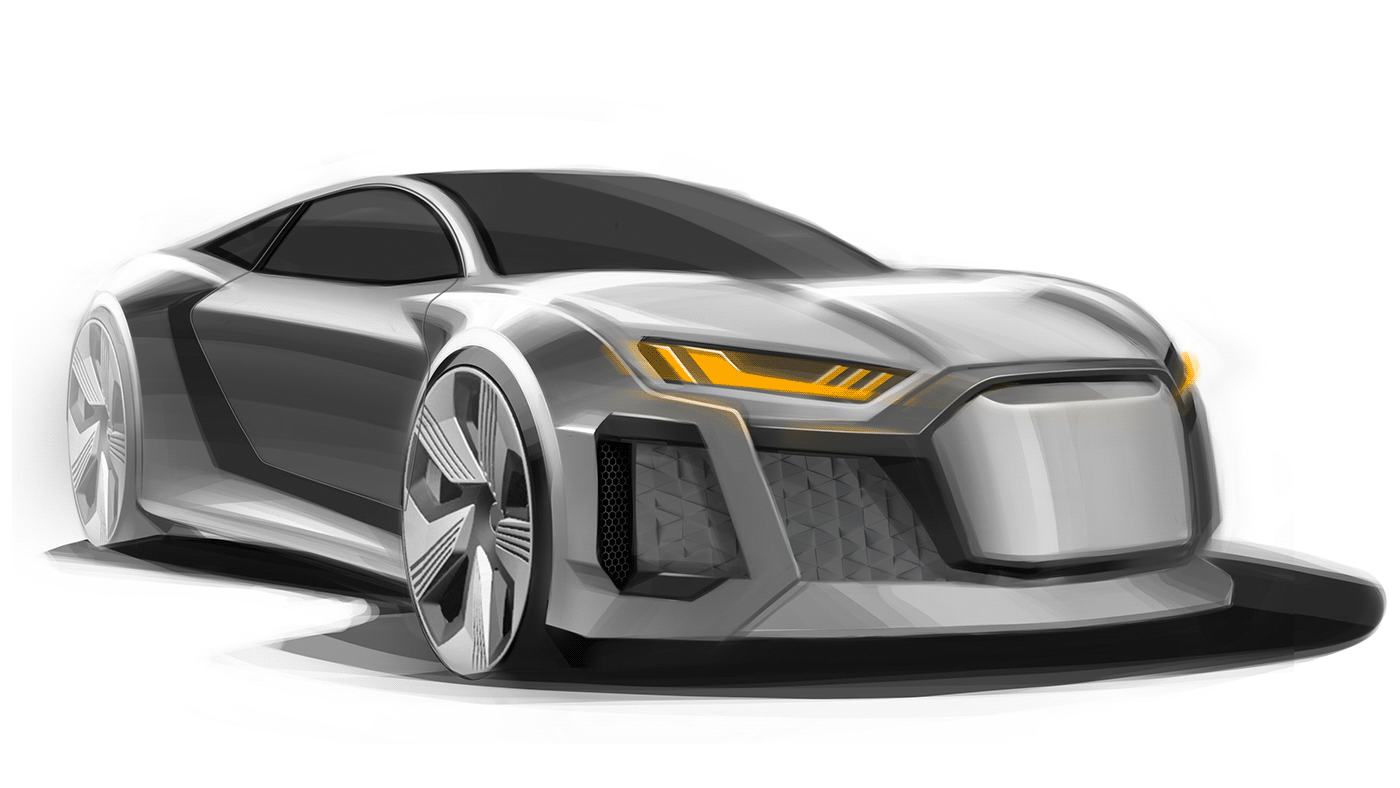 car design art Drawing  concept car Digital Art 