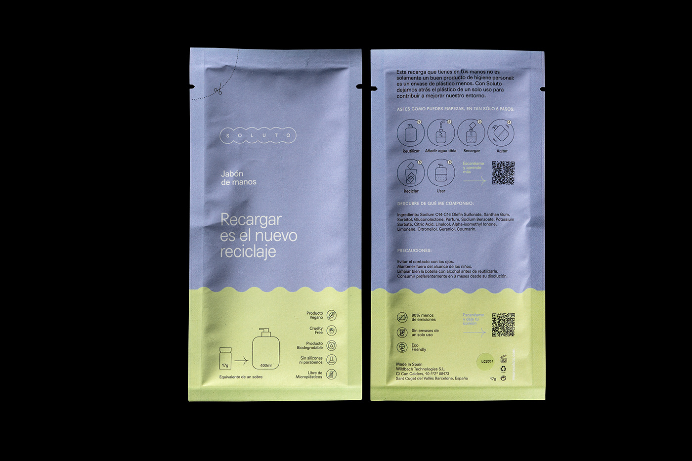 brand identity eco ecofriendly Logo Design Packaging skincare soap Soluto vegan visual identity