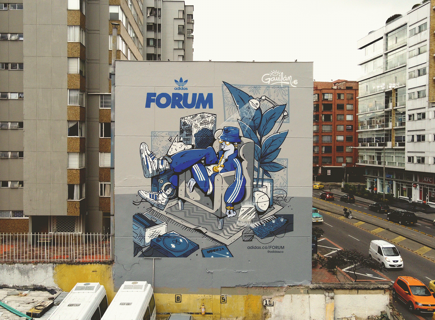 adidas colombia forum hype Mural paint sneaker sneakerhead sneakers Street Art 