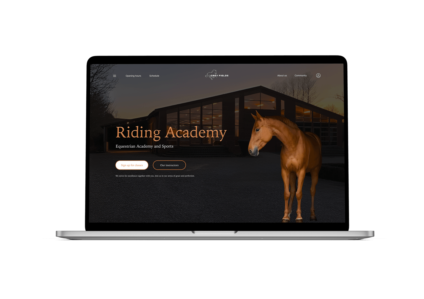 horse design logo Web Design  Website ui design UI/UX Figma landing page Website Design