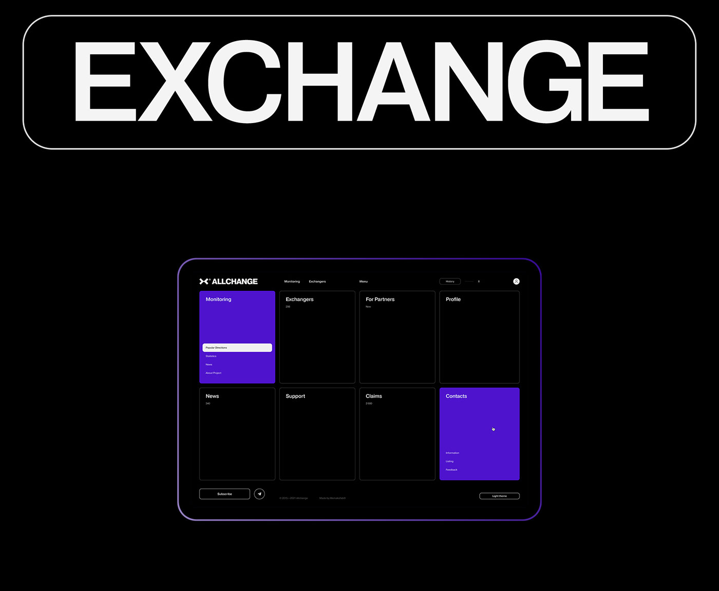 app bitcoin catalog currency dark Interface minimal service Web Webdesign
