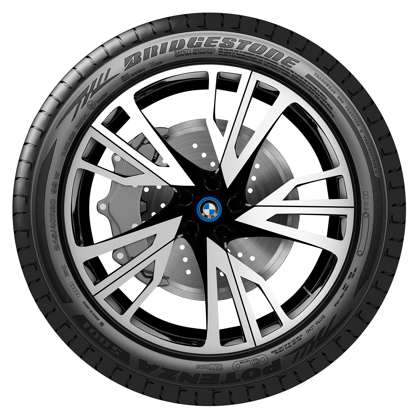 BMW i8 wheel Tire potenza S001 future energy electric drive car sport progressive BMWi Bridgestone