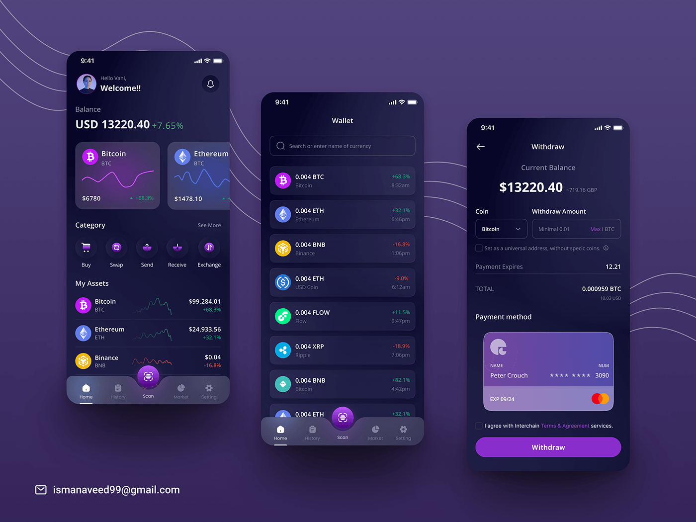 mobileappdesign Appdesign uidesign Figma Mobile app user interface UI/UX crypto landing page trading tradingapp