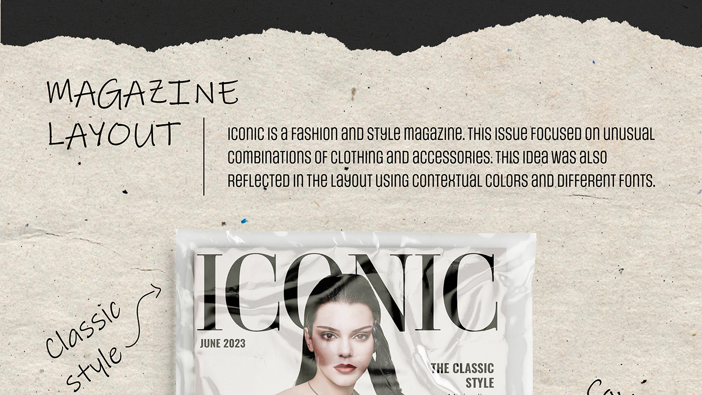 Magazine layout for fashion