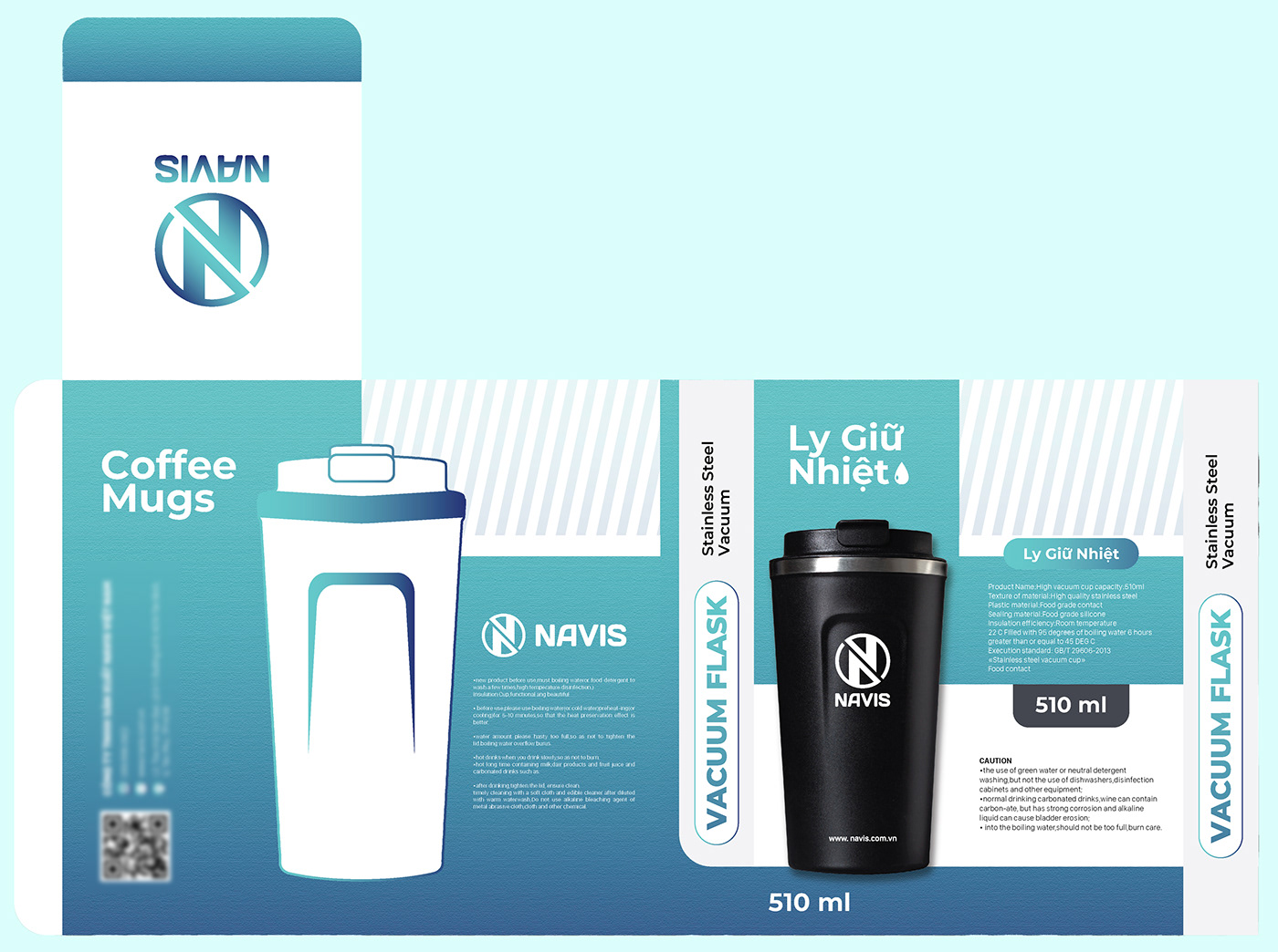 vacuum flask Packaging design Graphic Designer