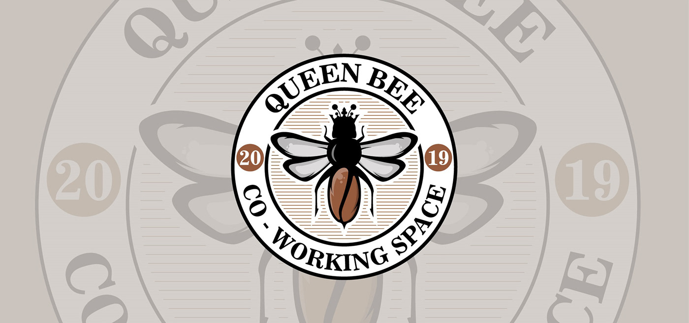 bee coffee logo logo queen