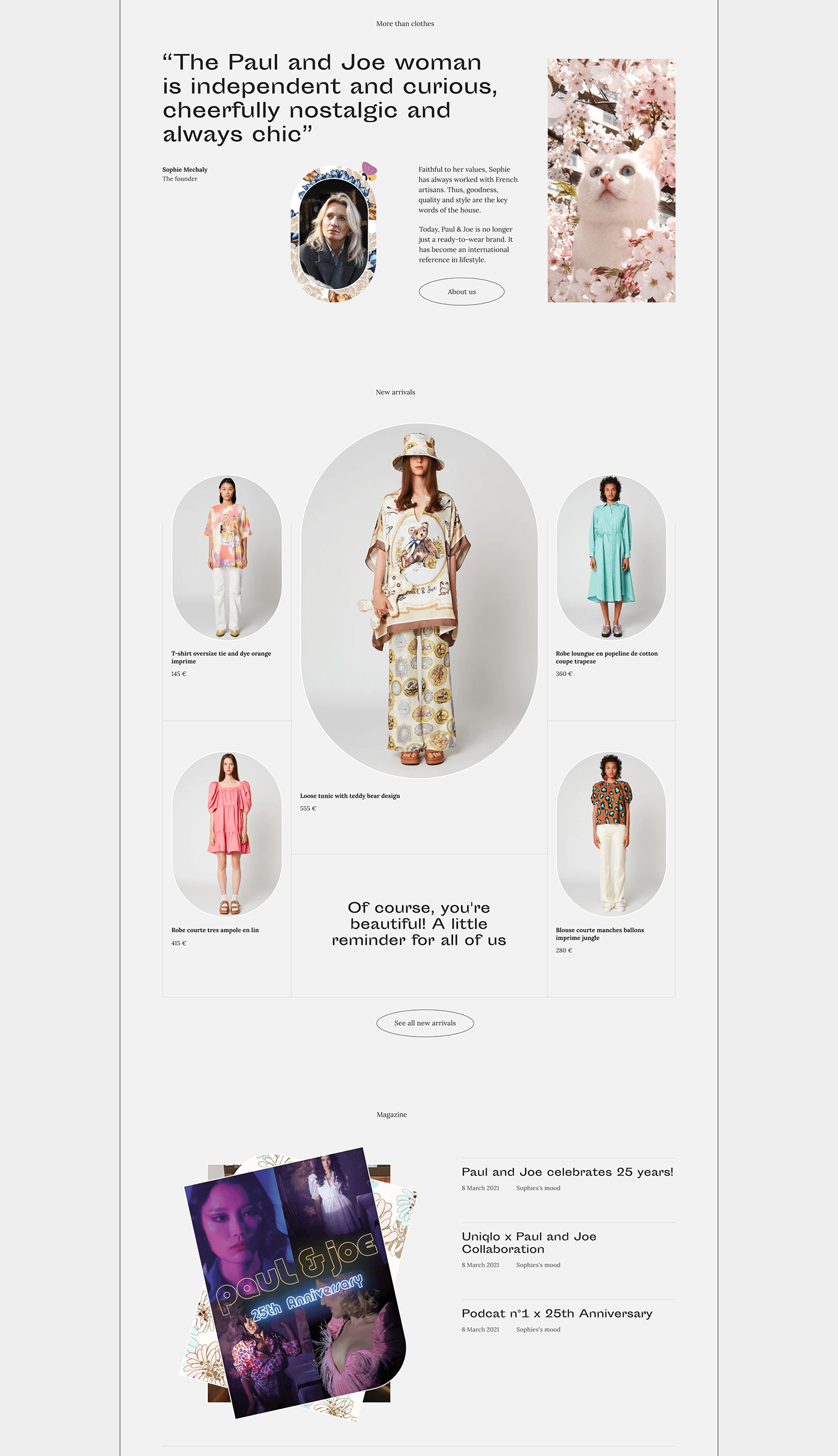 e-commerce adobe clothes Fashion  Paul&joe redesign UI ux ux/ui Web