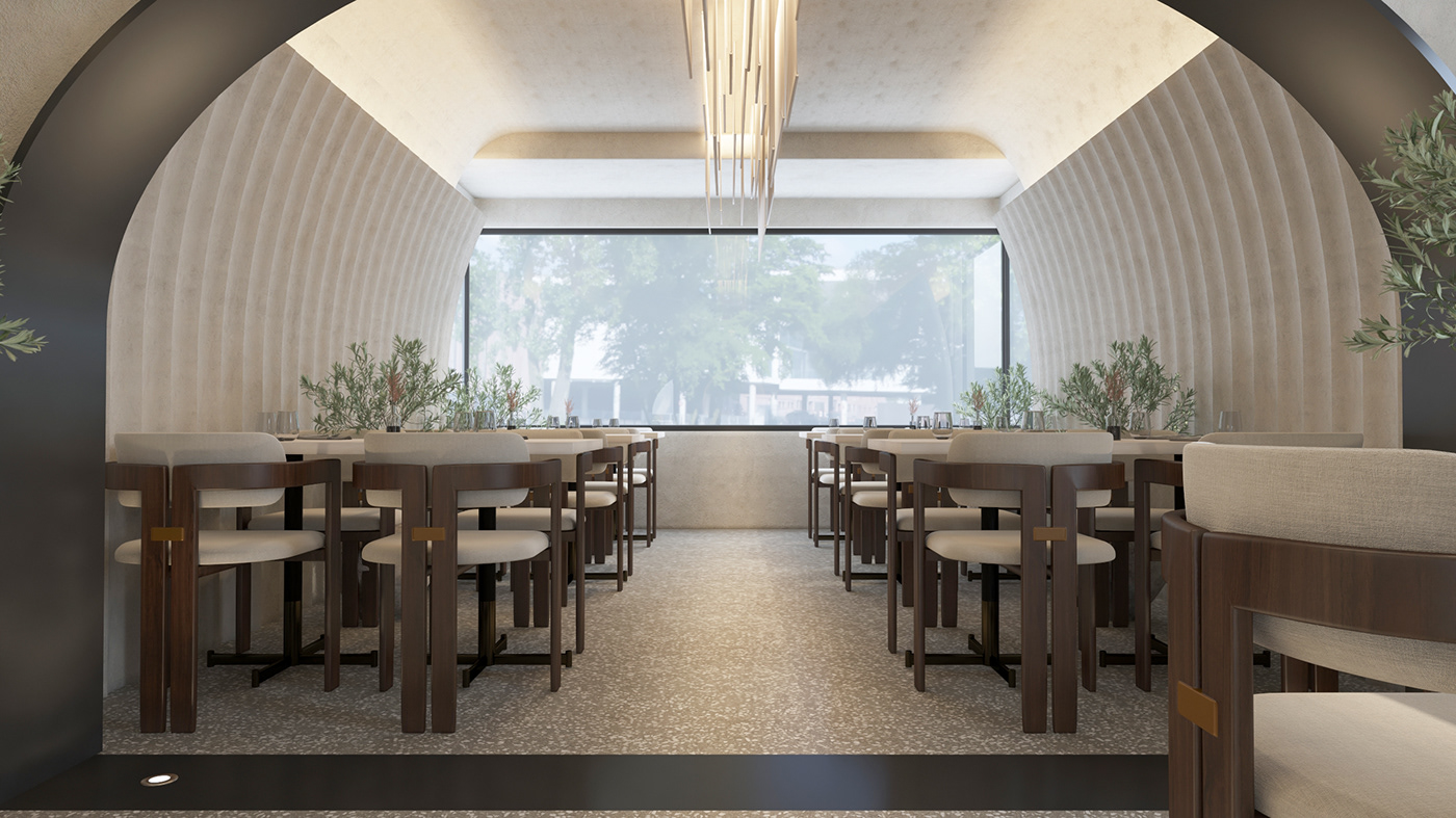 3D Dubi fish indoor iraq Outdoor Render restaurant visualization vray