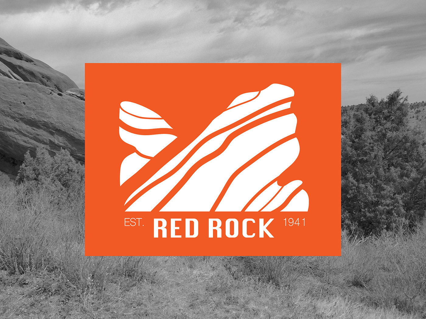 logo outdoors red rock Colorado emblem tee shirt design graphic branding 