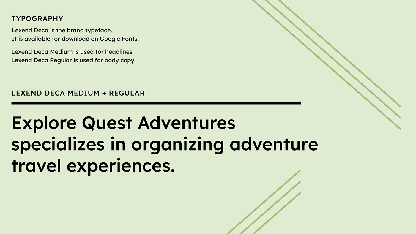 Typography of the ExploreQuest Adventures