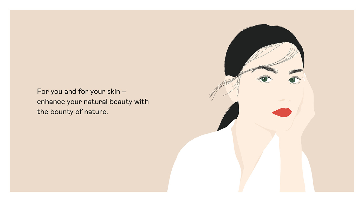 cosmetics ILLUSTRATION  natural skincare Packaging Product Photography skincare Web Design 
