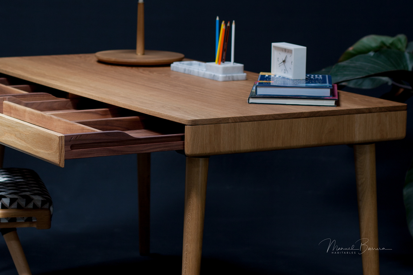 desk furniture design  manuel barrera oak wood
