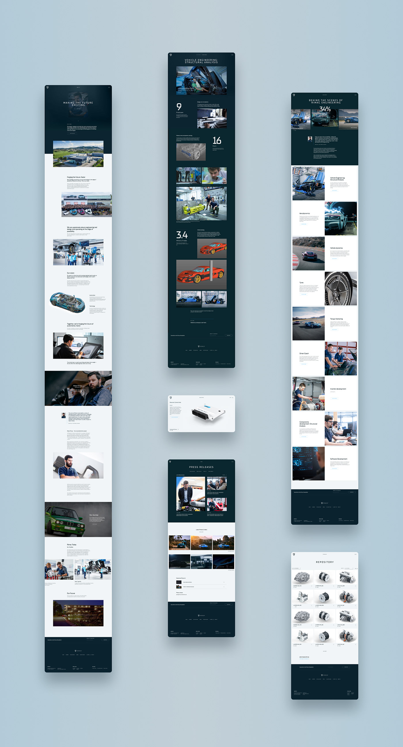 animation  Cars development interaction Rimac UI/UX Web Design  Website
