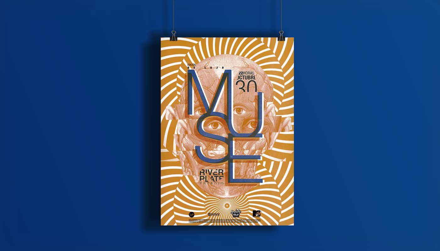 diseño cd edicion de lujo muse tipografia afiche Booklet sistema control mental Gabriele design poster