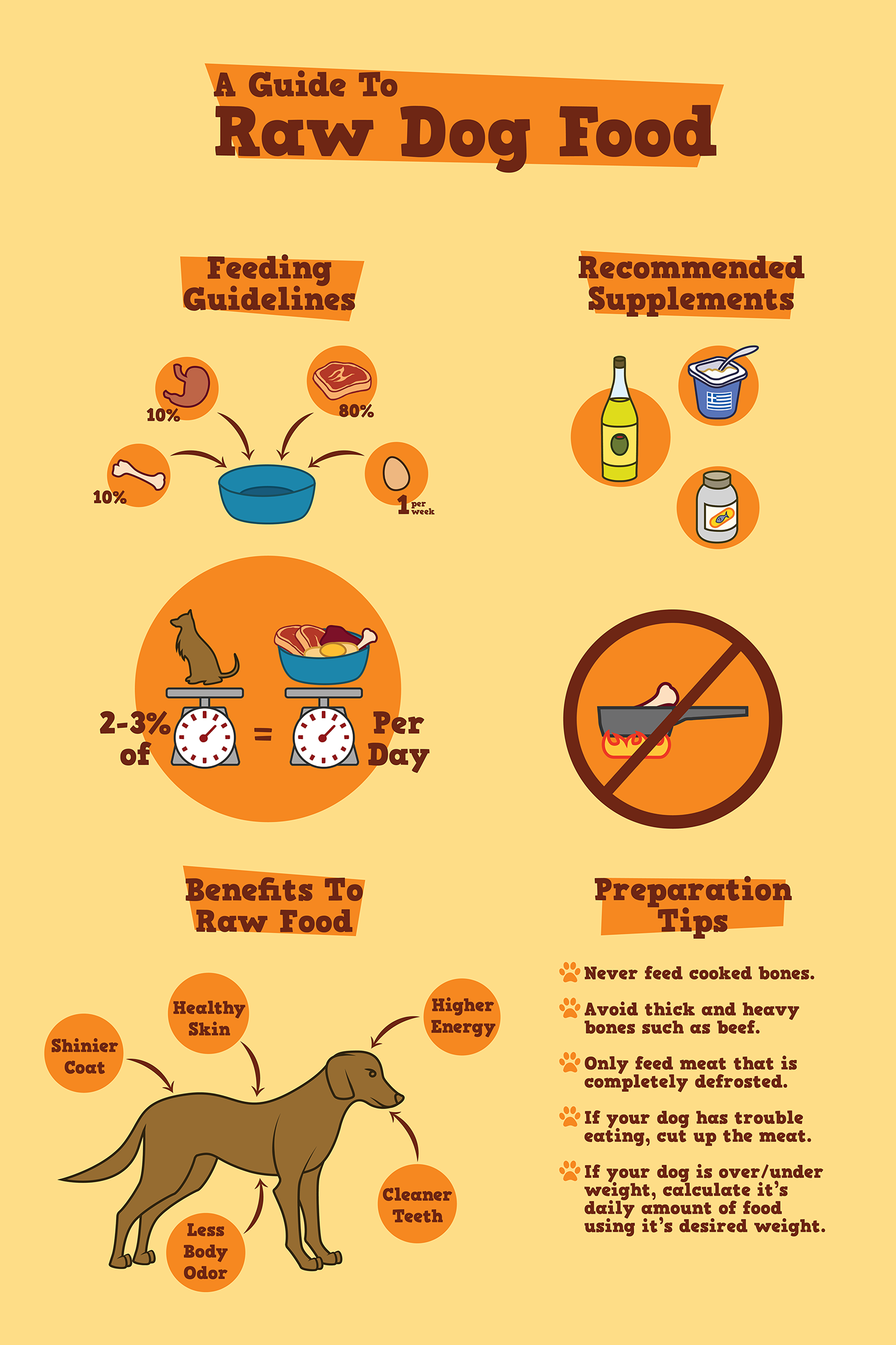 'Raw Dog Food Guide' Poster on Behance