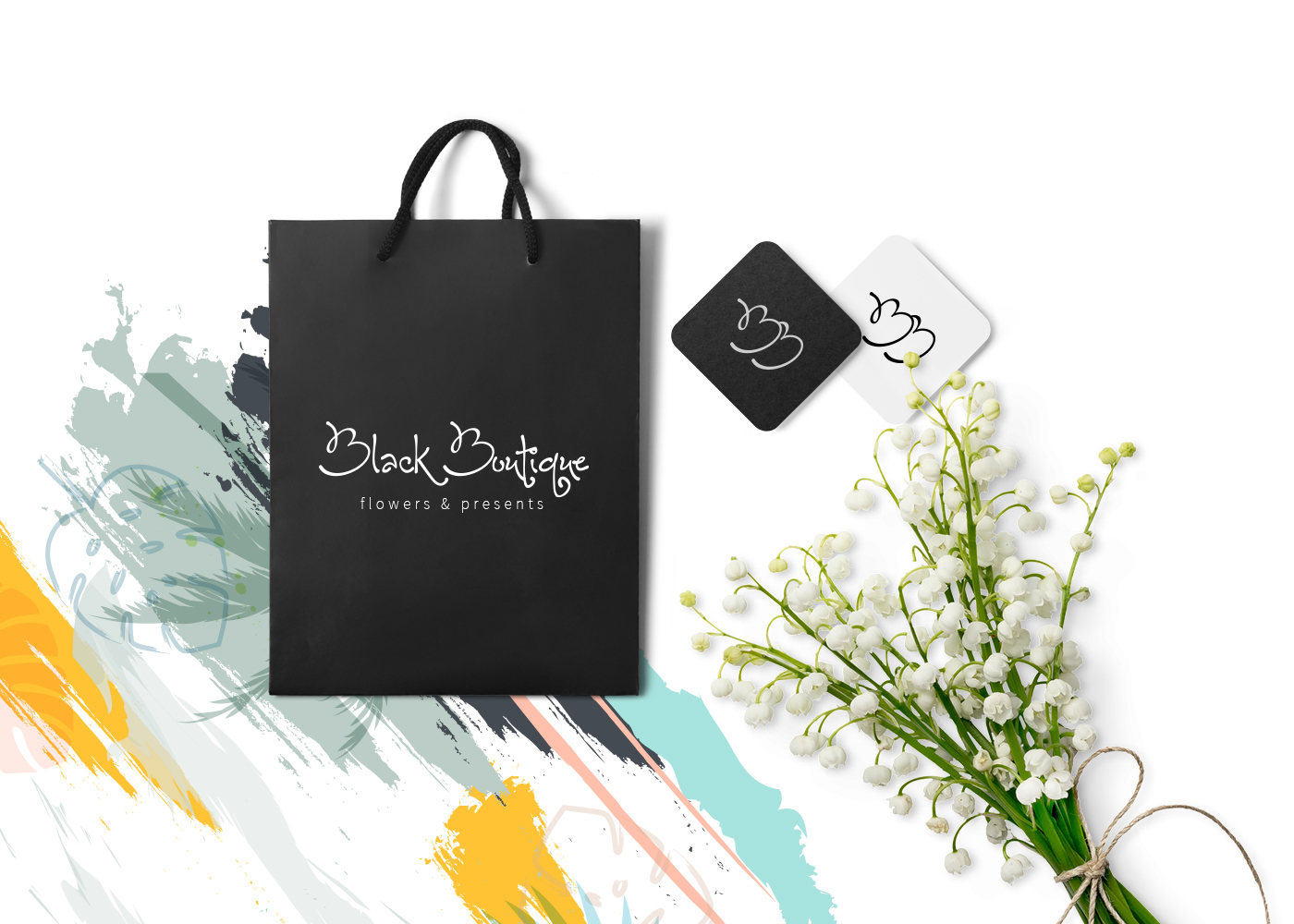 beauty Flowers Mobile app Online shop branding  identity shop
