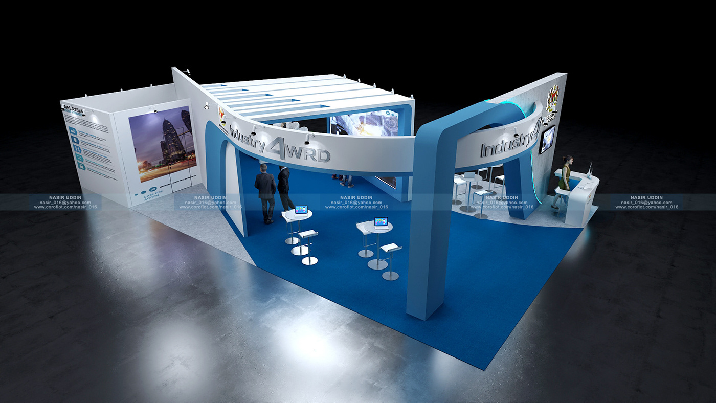 booth Exhibition  Stand trade Fair stall 3dmax vray Web graphic
