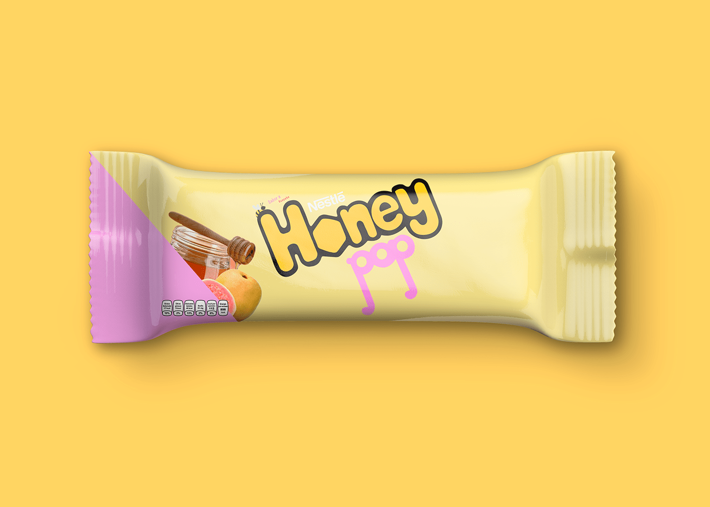 fresa honey miel nestle paletas helados nestle professional Food  Logo Design