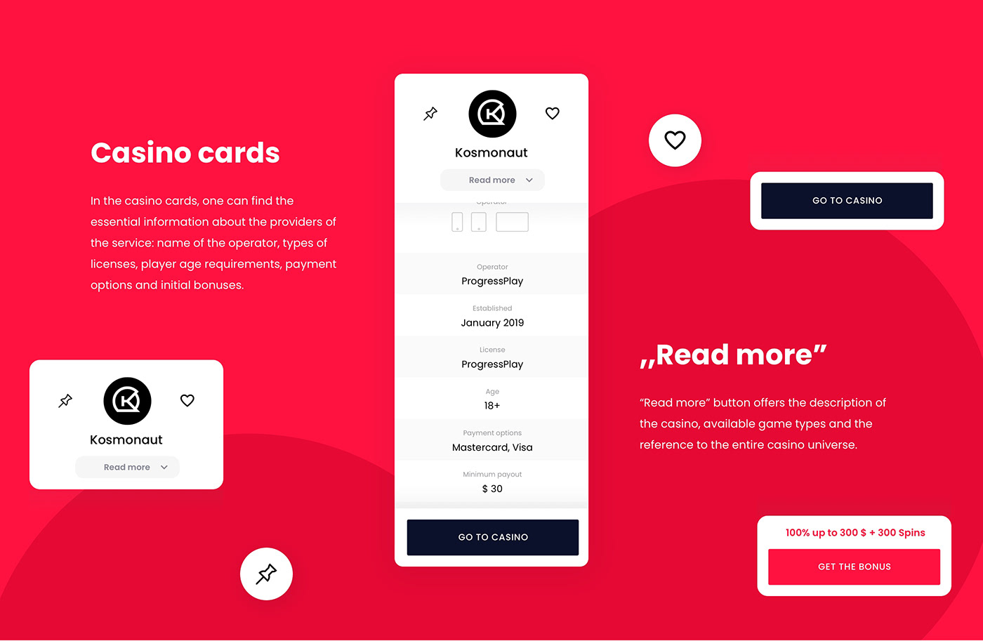 cards casino Casparo compare filters Games product design  Slots tool UI/UX