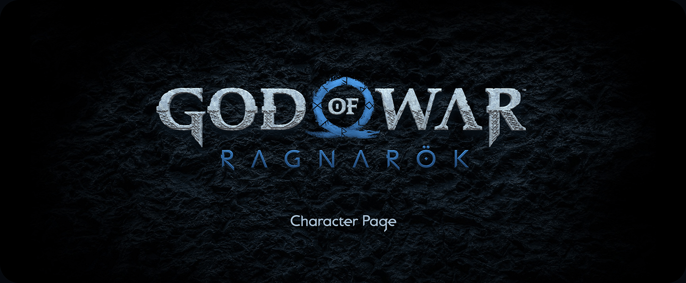 animation  Character creative design game god of war interaction landing page playstation Website