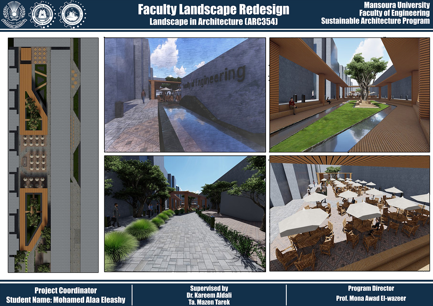 Landscape architecture exterior 3D Render visualization