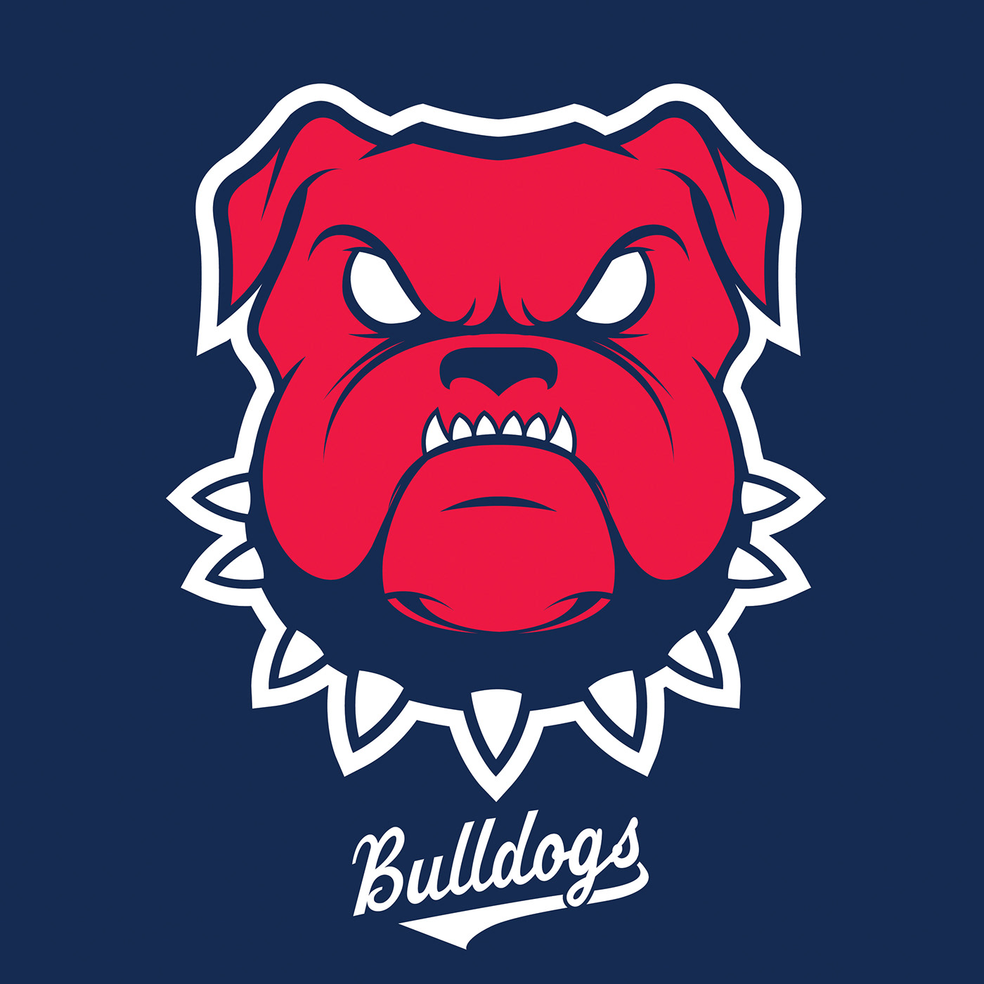 bulldogs softball baseball team logo