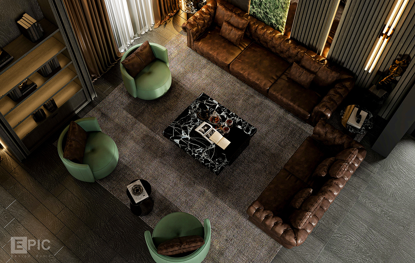 indoor 3D interior design  3ds max vray visualization Render modern