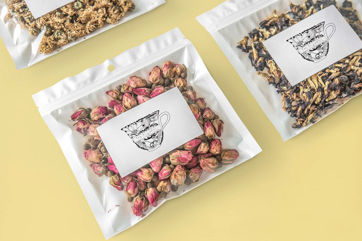 branding  Collateral tea logo Packaging product