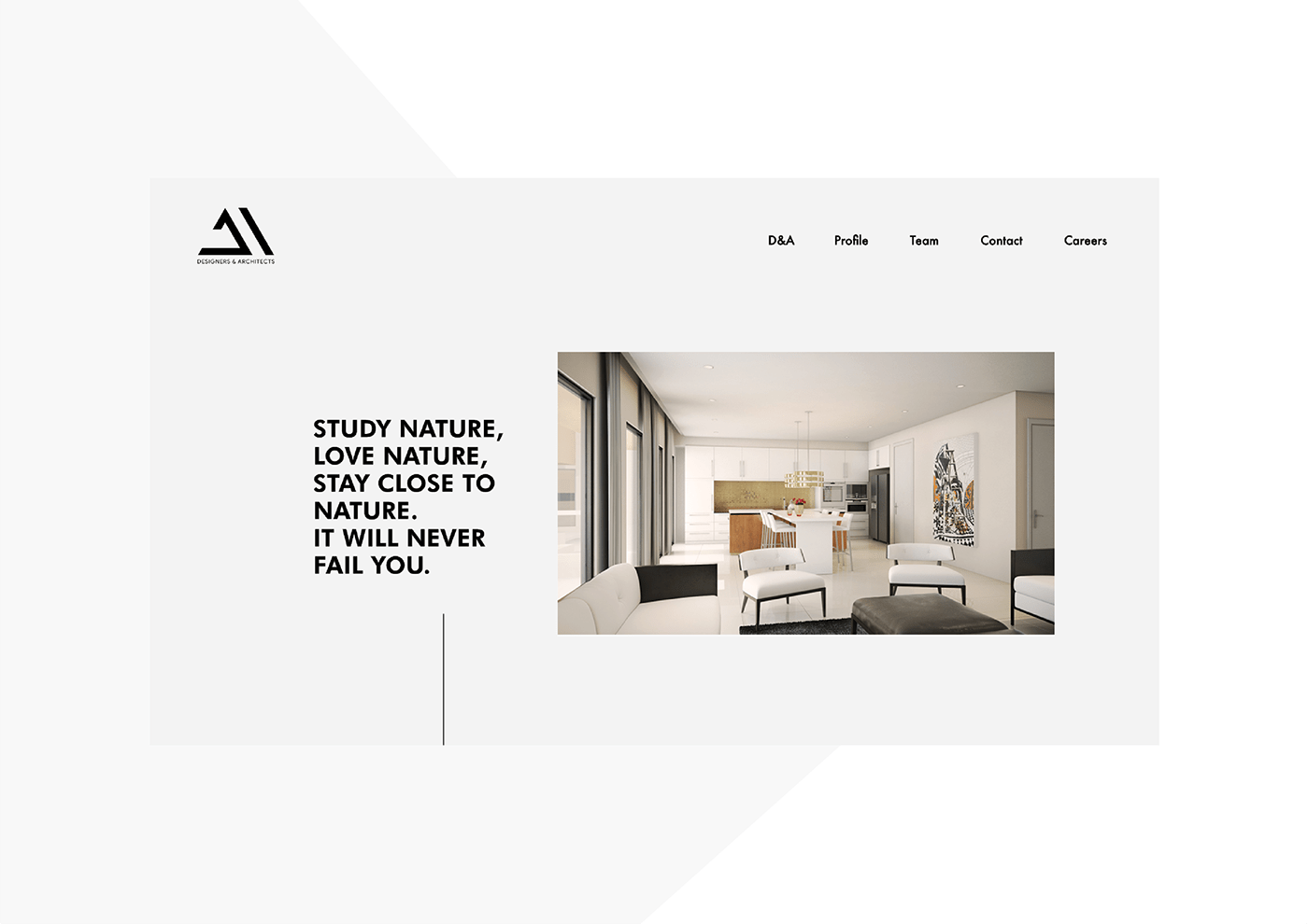 Website UI ux visual design interior company architecture company graphic design 