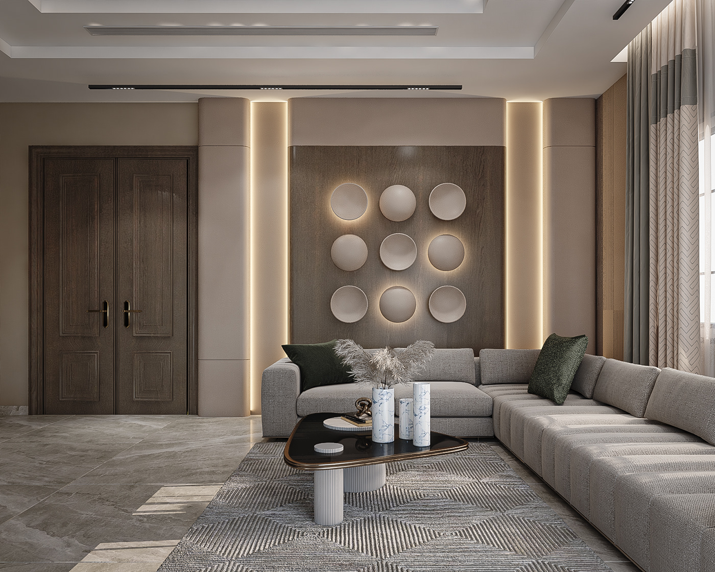 indoor interior design  Render visualization 3D