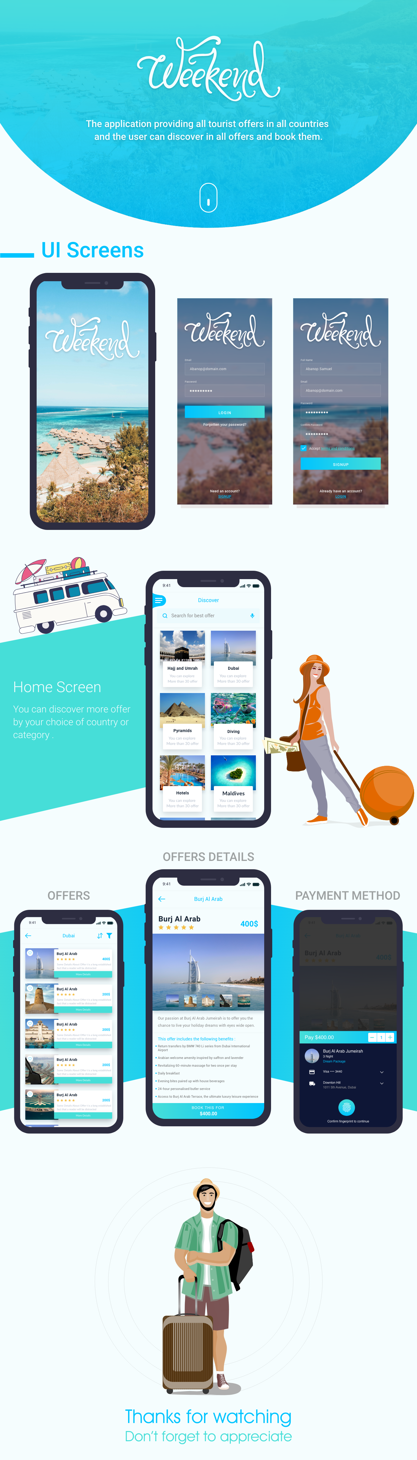 Booking app design Travel tourism reservation application ui ux Mobile app dubai offer