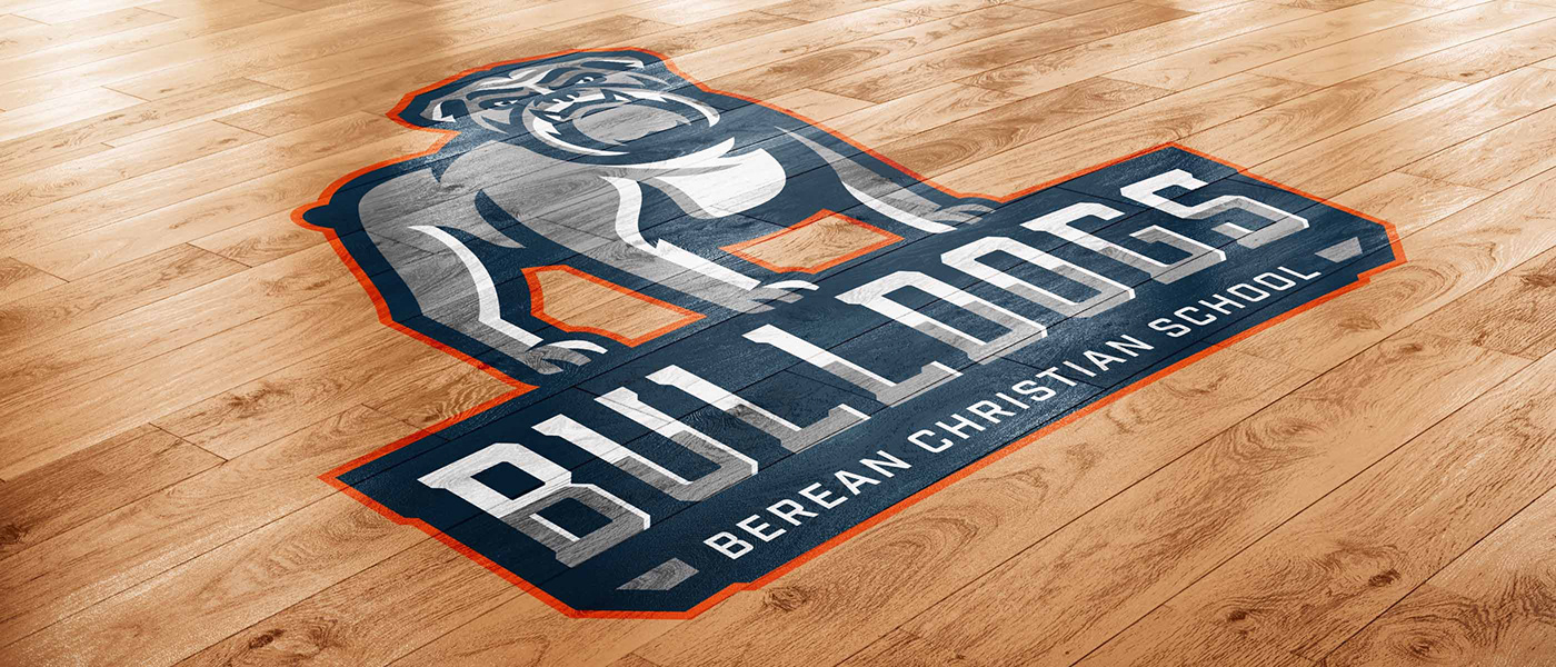 athletics identity Logo Design custom type brand identity bulldog school logo