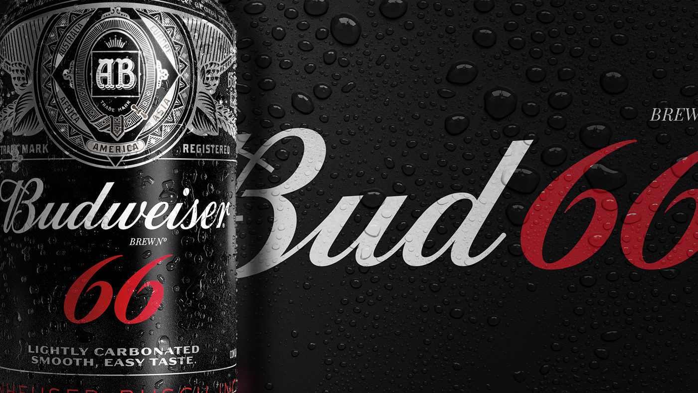 Budweiser beer black Packaging Bud66 noche cerveza paraguay Campaña Calibre