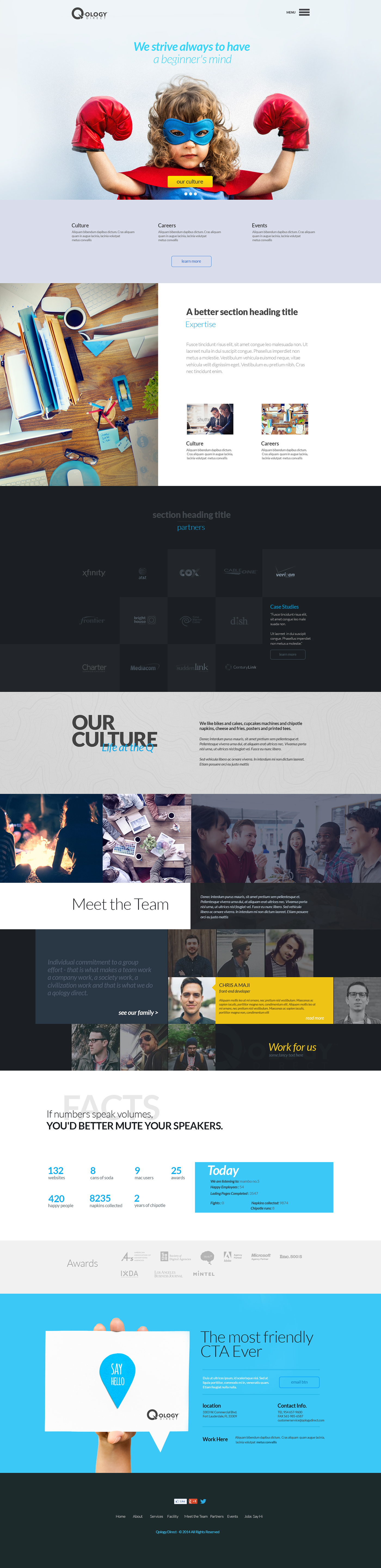 Corporate Design website redesign Simple and Clean Website flat design