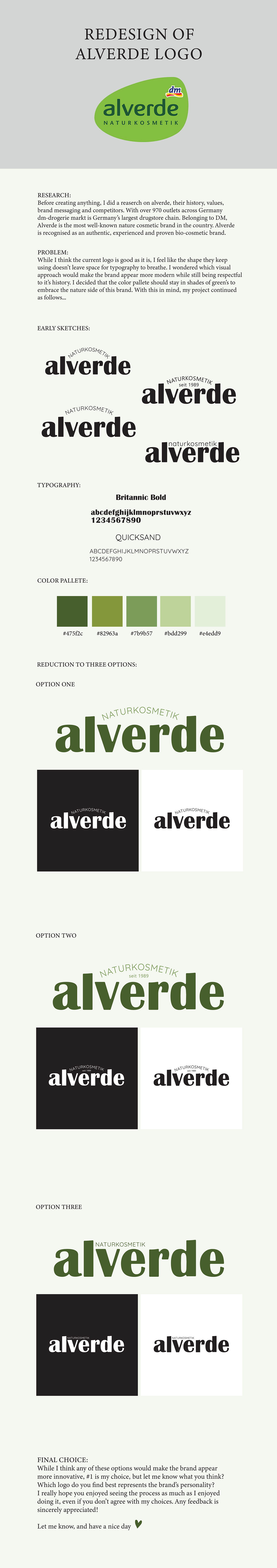 alverde brand logo Logo redesign Natural Cosmetics redesign typography  