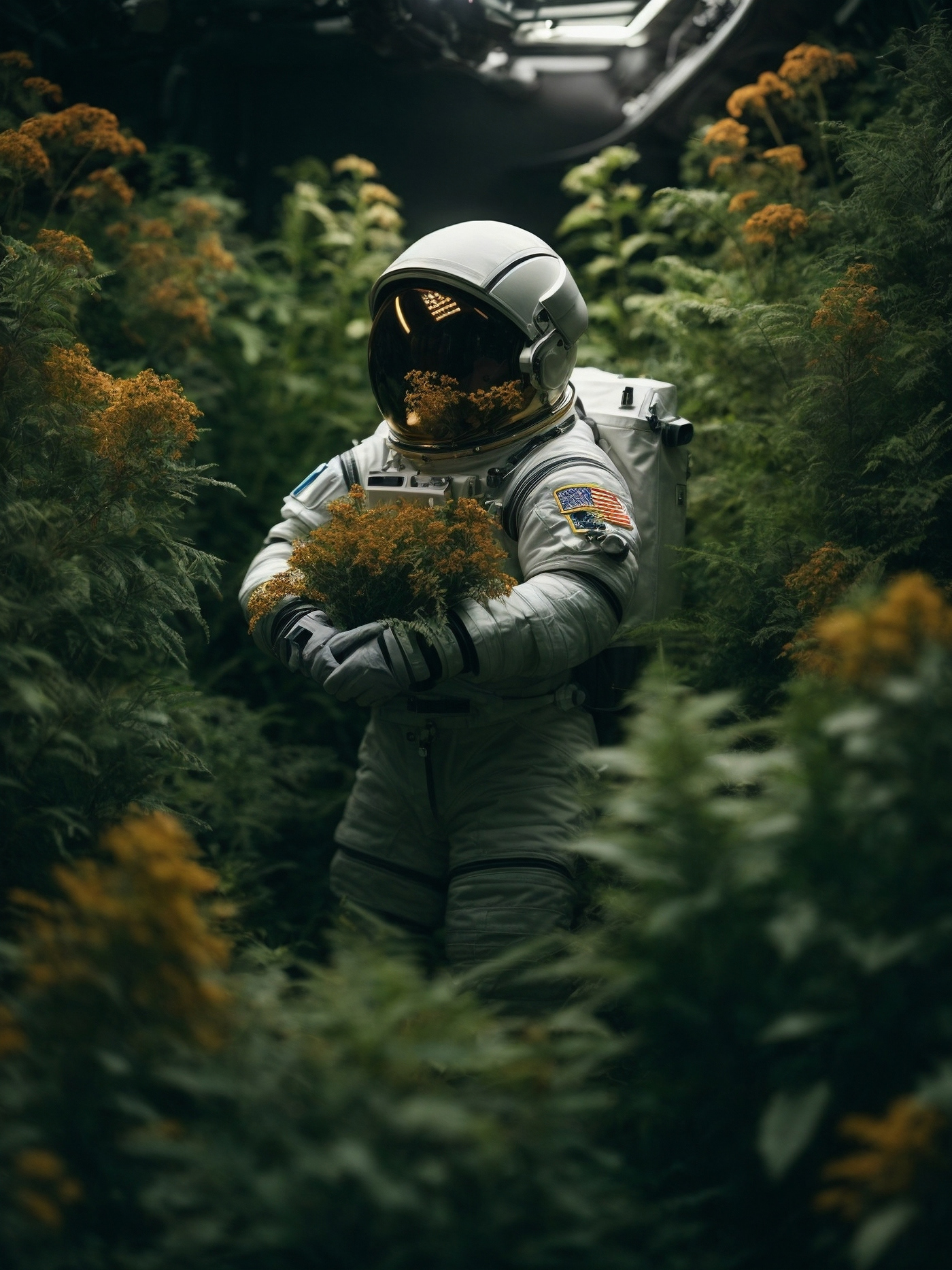 artificial intelligence ai Digital Art  artwork Flowers Nature astronaut ecological