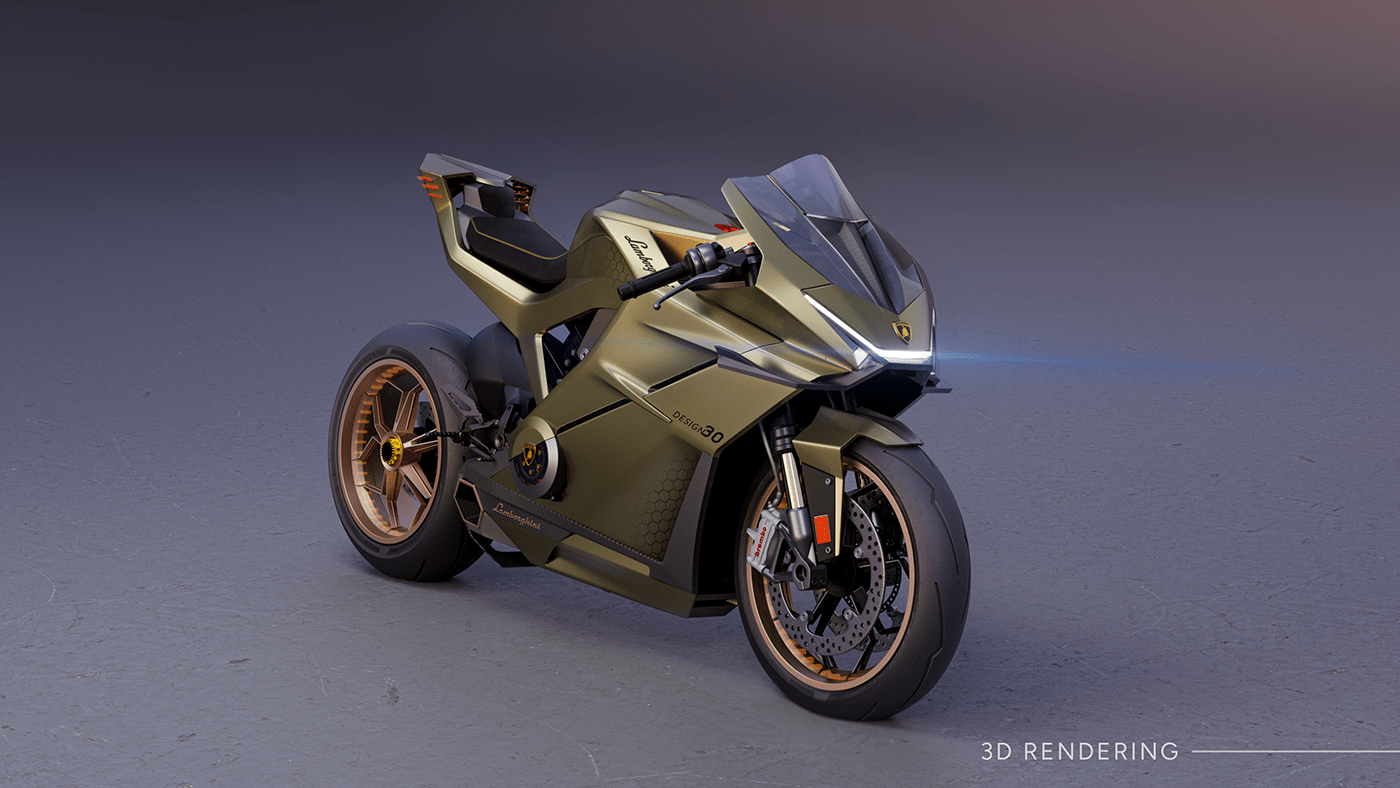 3D Bike bikedesign concept design lamborghini motorcycle MotorcycleDesign Transportation Design visual