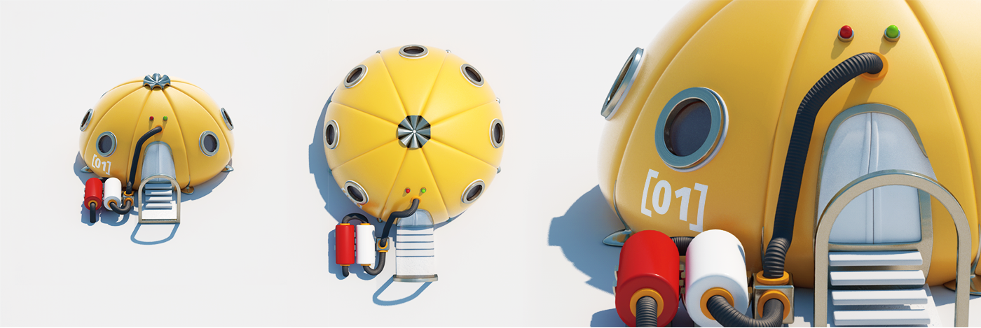 cinema4d cinema 4d Isometric Space  LEGO lowpoly 3D Starwars planet yellow pixego beeple game c4d
