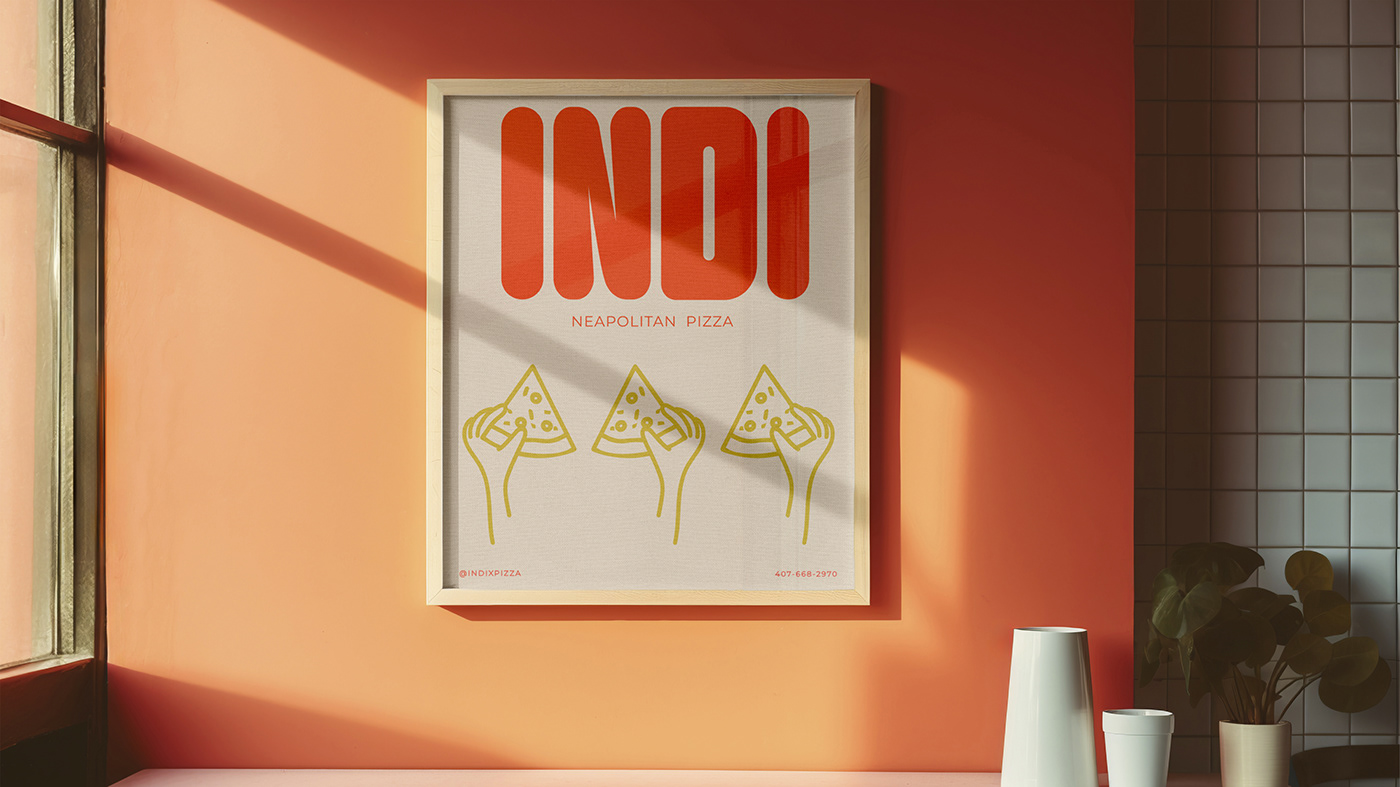 Poster design for pizzeria