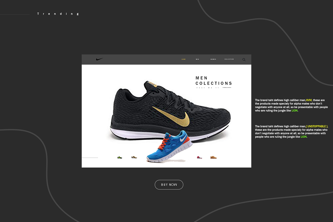 UI Nike shoe best photoshop ux designing visual identity brand identity Celebs