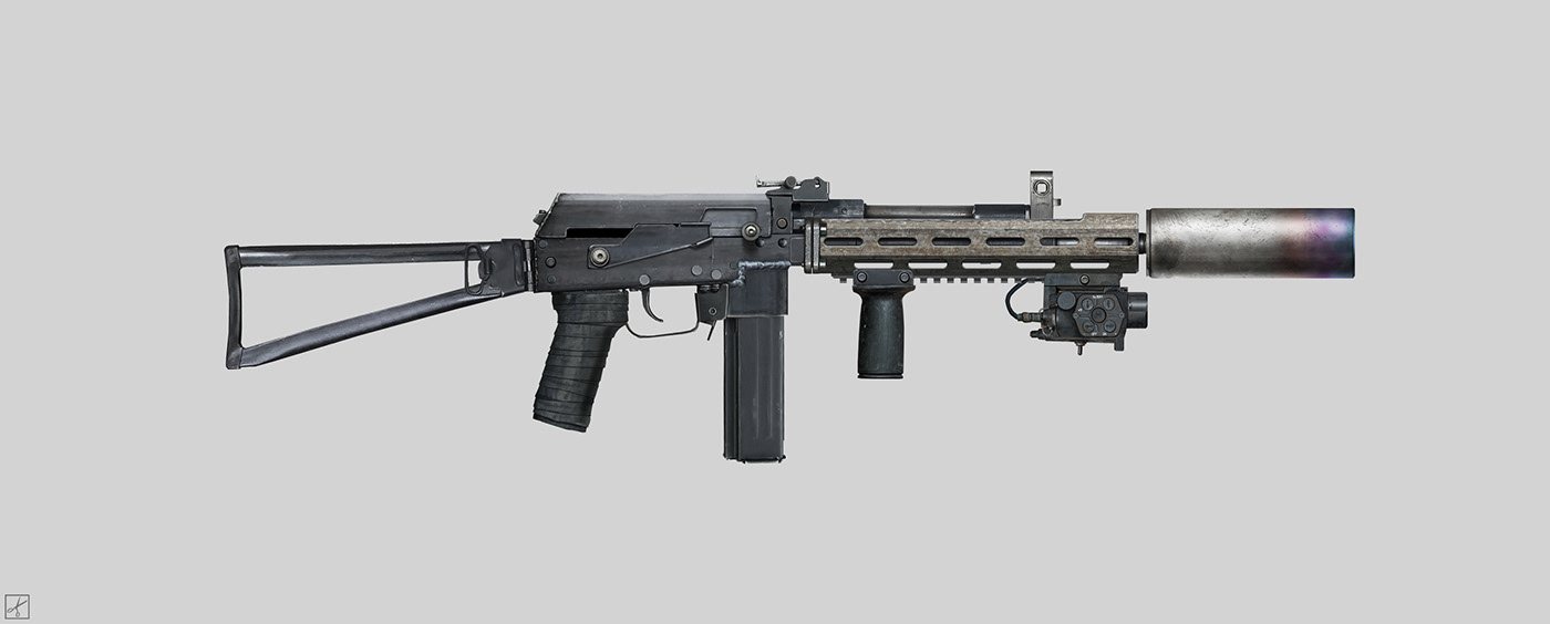 artwork design Digital Art  Drawing  game Gun painting   SMG Weapon weapon designs 