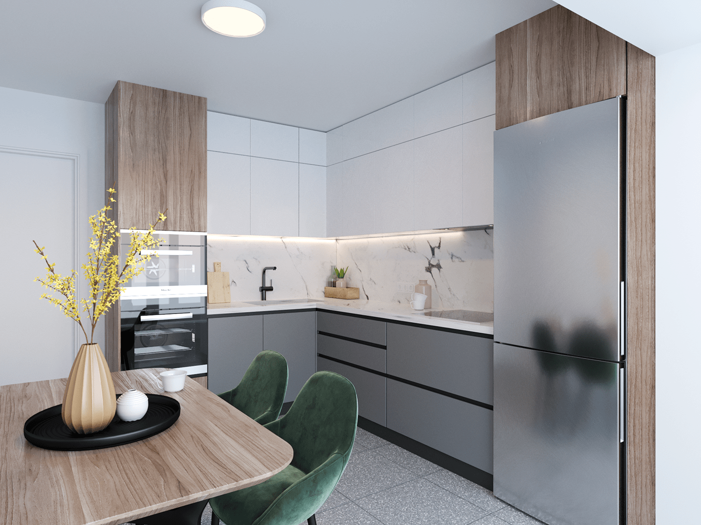 3D apartment architecture bedroom Interior interior design  kitchen living room visualization