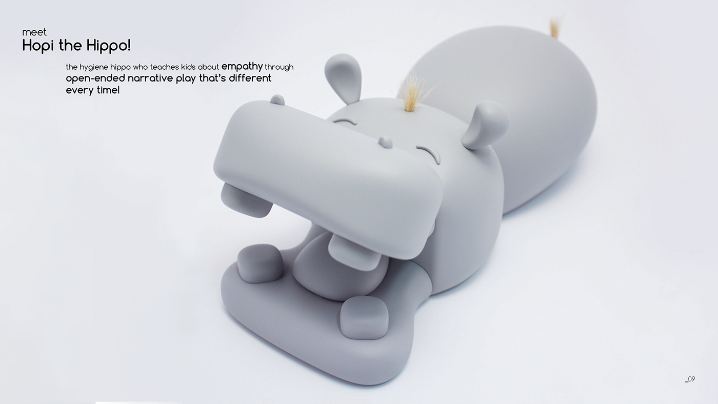 industrial design  product design  toy toy design  hippo Model Making empathy play kids sculpting 