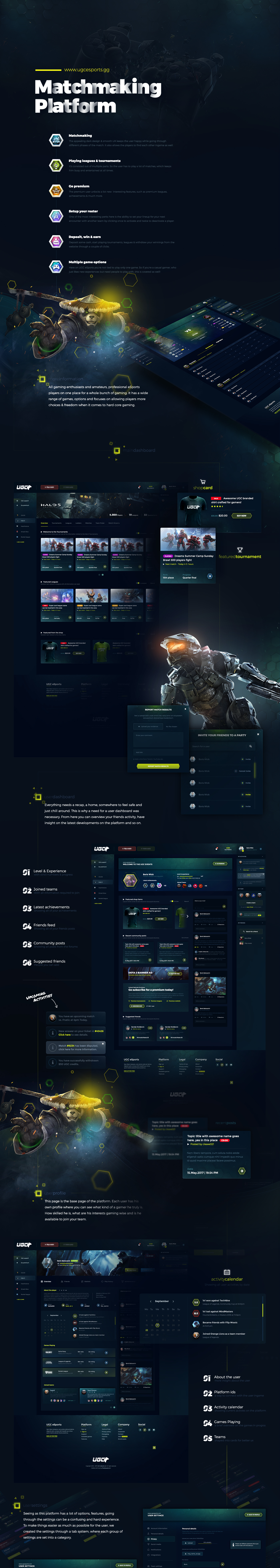 esports Gaming dashboard Matchmaking Platform modern ragebite Website creative
