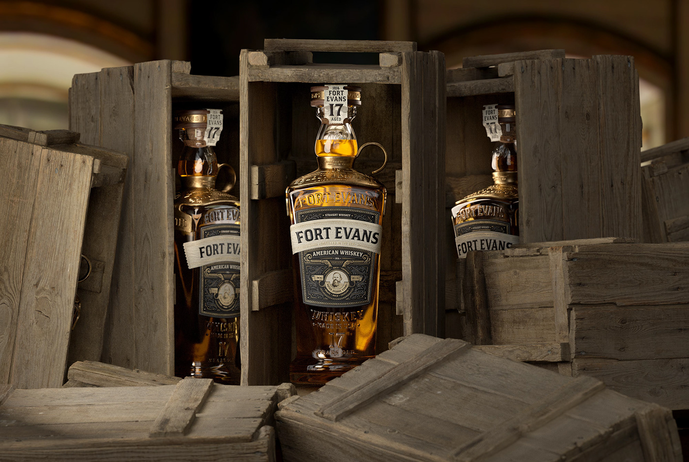 Whiskey alcohol Packaging bottle ILLUSTRATION  bolimond c4d bourbon Label brand identity